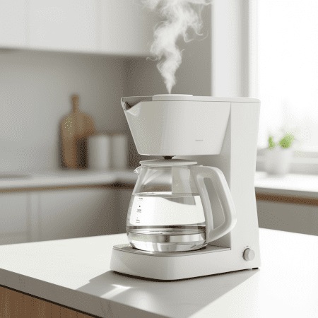 Kahvinkeittimen puhdistus etikalla 